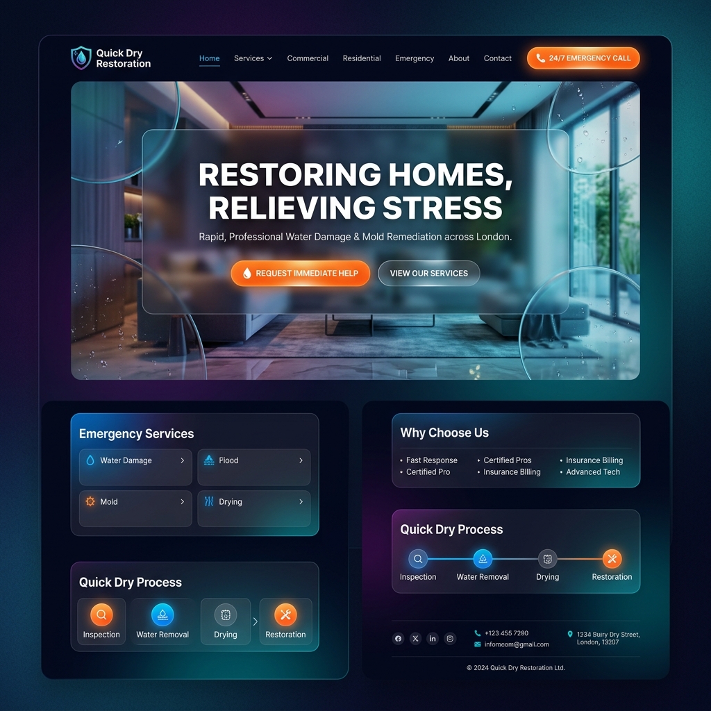 Quick Dry Restoration website